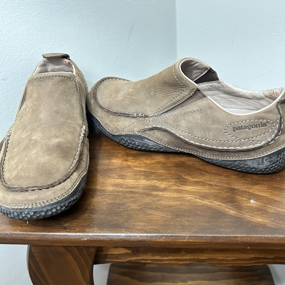Patagonia Shoes Cardon Dark Brown Leather Slip On Loafers Casual Shoes 11 Suede